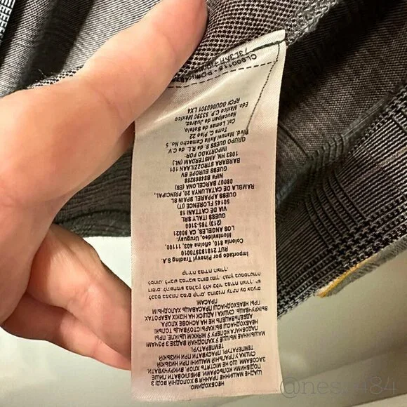 GUESS Women's Plaid Blazer Crop Top Set Sporty Stripe Size S - Picture 11 of 11